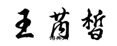 胡问遂王芮皙行书个性签名怎么写