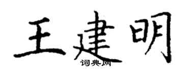 丁谦王建明楷书个性签名怎么写