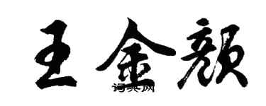 胡问遂王金颜行书个性签名怎么写