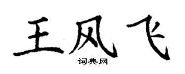 丁谦王风飞楷书个性签名怎么写