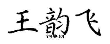 丁谦王韵飞楷书个性签名怎么写