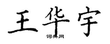 丁谦王华宇楷书个性签名怎么写