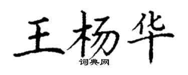 丁谦王杨华楷书个性签名怎么写