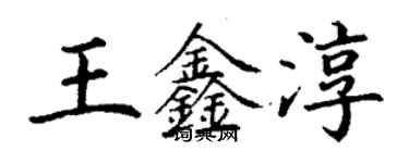 丁谦王鑫淳楷书个性签名怎么写