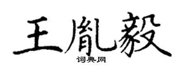 丁谦王胤毅楷书个性签名怎么写