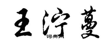 胡问遂王泞蔓行书个性签名怎么写