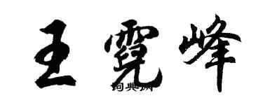 胡问遂王霓峰行书个性签名怎么写