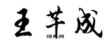 胡问遂王芊成行书个性签名怎么写
