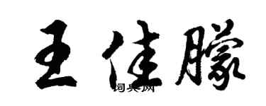 胡问遂王佳朦行书个性签名怎么写