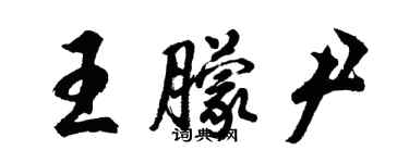胡问遂王朦尹行书个性签名怎么写