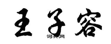 胡问遂王子容行书个性签名怎么写