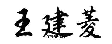 胡问遂王建菱行书个性签名怎么写
