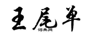 胡问遂王尾单行书个性签名怎么写