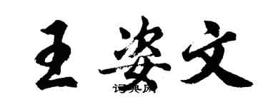 胡问遂王姿文行书个性签名怎么写