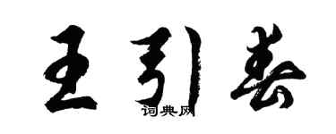 胡问遂王引春行书个性签名怎么写