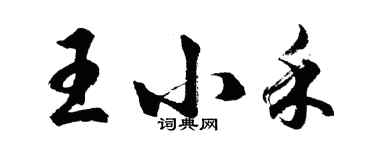 胡问遂王小禾行书个性签名怎么写