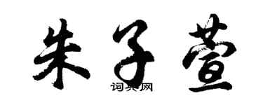 胡问遂朱子萱行书个性签名怎么写