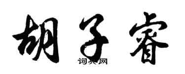 胡问遂胡子睿行书个性签名怎么写