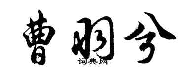胡问遂曹羽兮行书个性签名怎么写