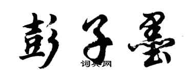 胡问遂彭子墨行书个性签名怎么写