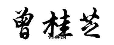 胡问遂曾桂芝行书个性签名怎么写