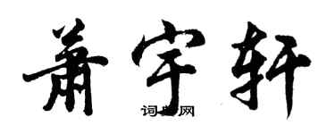胡问遂萧宇轩行书个性签名怎么写