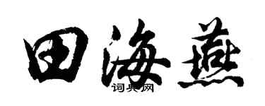 胡问遂田海燕行书个性签名怎么写