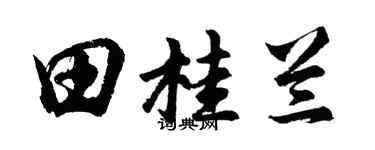 胡问遂田桂兰行书个性签名怎么写
