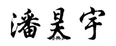 胡问遂潘昊宇行书个性签名怎么写