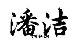 胡问遂潘洁行书个性签名怎么写