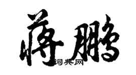 胡问遂蒋鹏行书个性签名怎么写