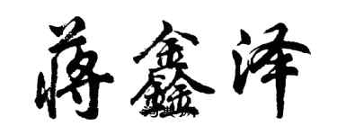 胡问遂蒋鑫泽行书个性签名怎么写