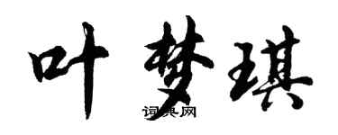胡问遂叶梦琪行书个性签名怎么写