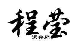 胡问遂程莹行书个性签名怎么写