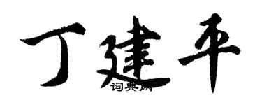 胡问遂丁建平行书个性签名怎么写