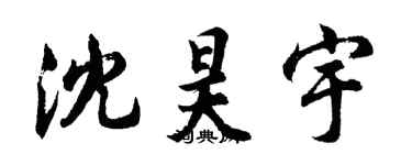 胡问遂沈昊宇行书个性签名怎么写