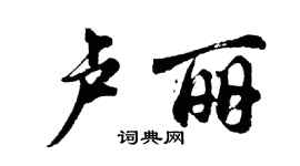 胡问遂卢丽行书个性签名怎么写