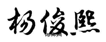 胡问遂杨俊熙行书个性签名怎么写