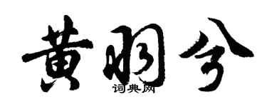 胡问遂黄羽兮行书个性签名怎么写