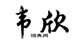胡问遂韦欣行书个性签名怎么写