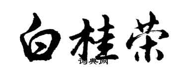 胡问遂白桂荣行书个性签名怎么写