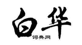 胡问遂白华行书个性签名怎么写