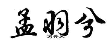 胡问遂孟羽兮行书个性签名怎么写