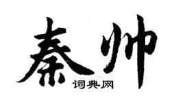 胡问遂秦帅行书个性签名怎么写