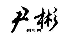 胡问遂尹彬行书个性签名怎么写
