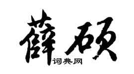 胡问遂薛硕行书个性签名怎么写