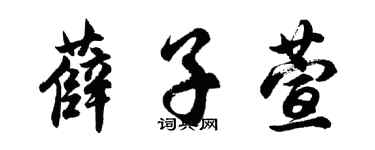 胡问遂薛子萱行书个性签名怎么写