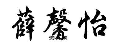 胡问遂薛馨怡行书个性签名怎么写