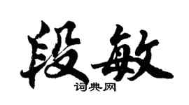 胡问遂段敏行书个性签名怎么写