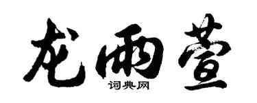 胡问遂龙雨萱行书个性签名怎么写